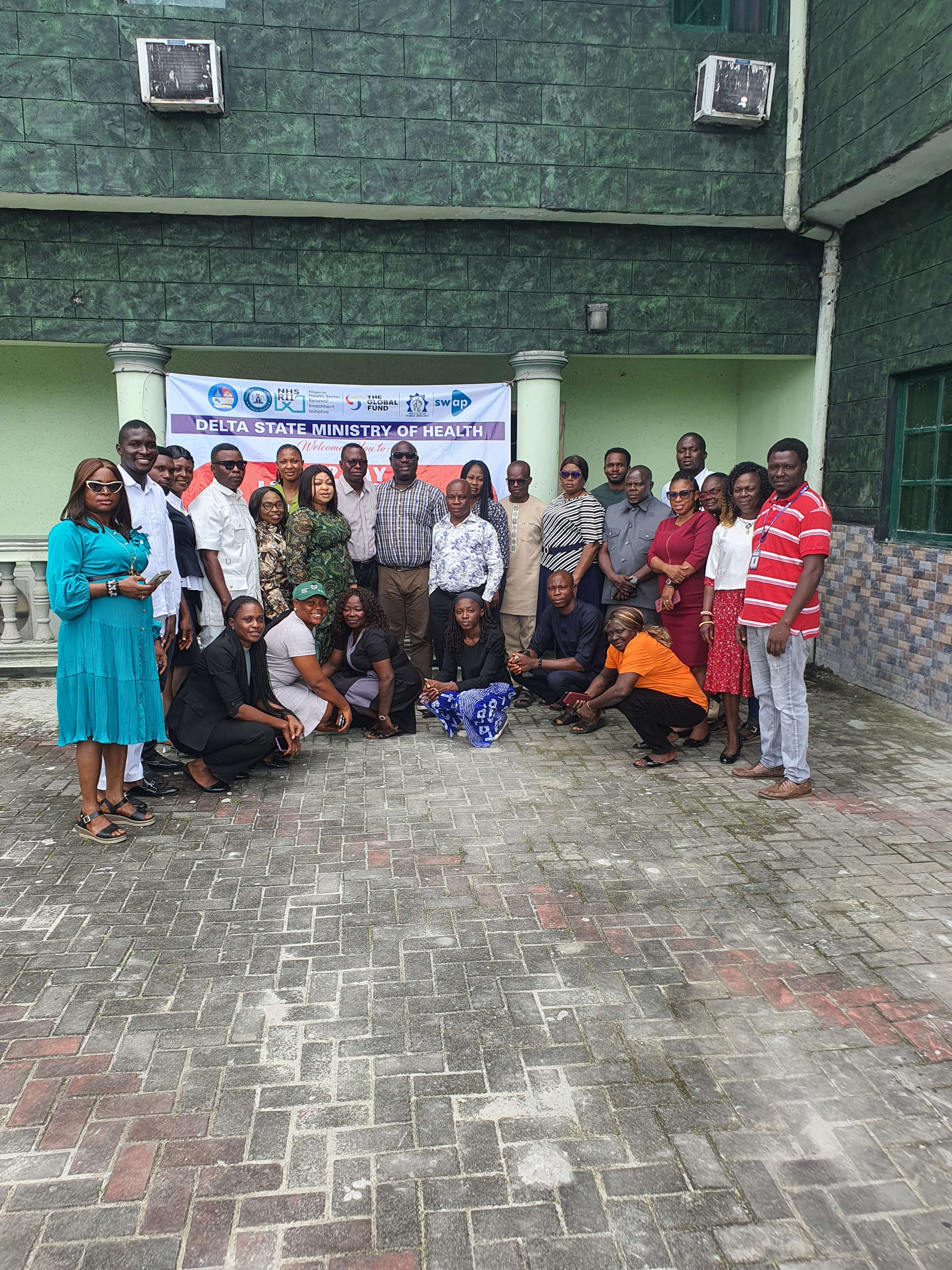 Participants gathered for a group photograph at a Delta State Ministry of Health training